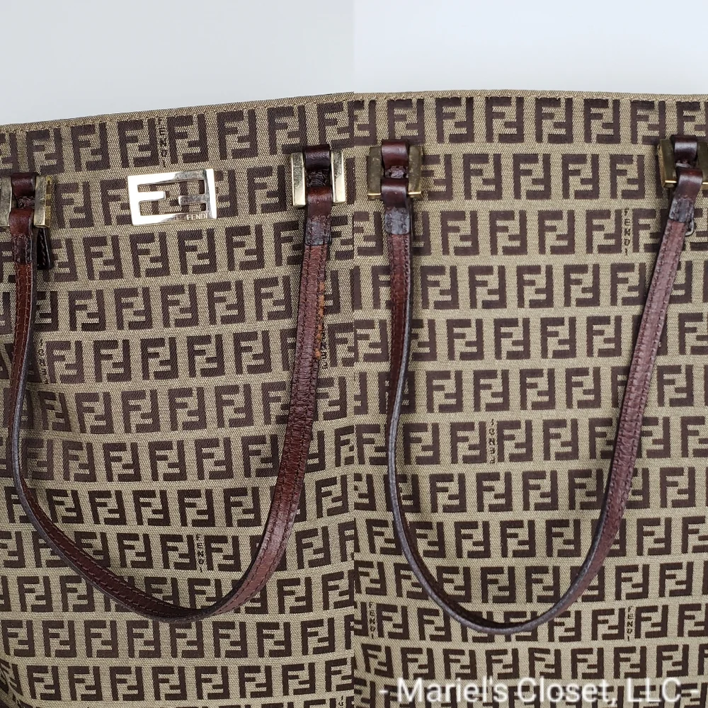 Authentic Fendi Zucca Tote with Dustbag #2711M - Picture 5 of 8